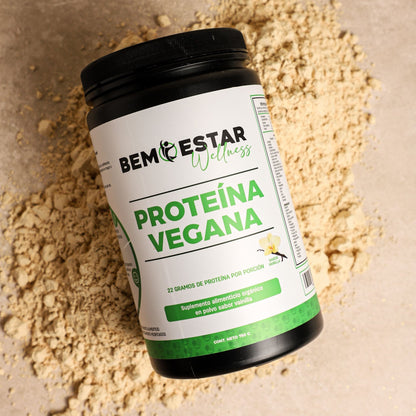 Proteína Vegana de Arroz y Chícharo Sabor Vainilla Bemestar Wellness 750 g