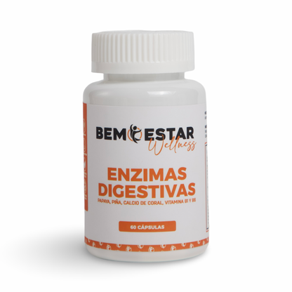 Enzimas Digestivas con Bromelina, Papaína y Vitamina B