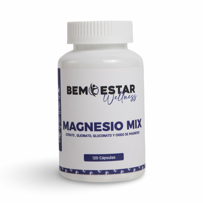 Magnesio Mix 4 Fuentes con Glicinato, Citrato, Gluconato y Oxido de Magnesio