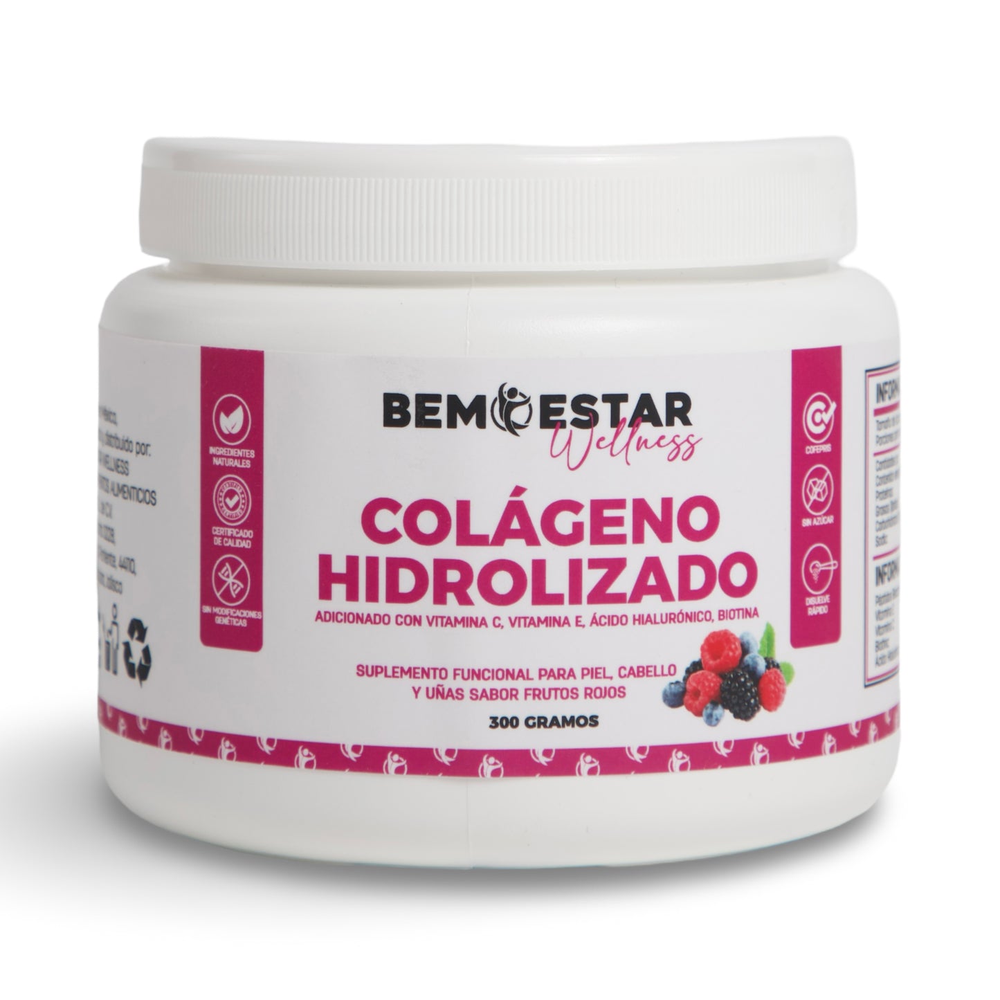 Colágeno Hidrolizado con Ácido Hialurónico, Biotina y Vitamina C