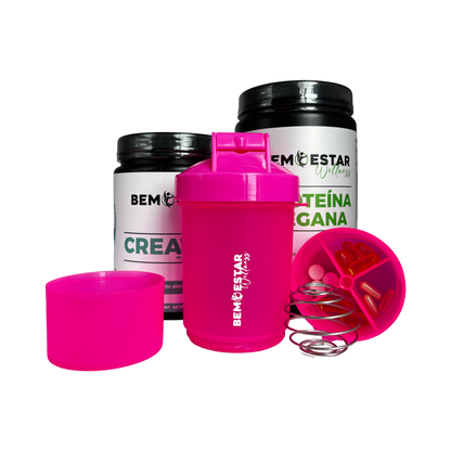 NUEVO KIT DE SUPLEMENTOS + SHAKER COMPARTIMIENTOS DE REGALO