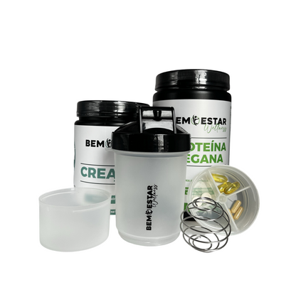 NUEVO KIT DE SUPLEMENTOS + SHAKER COMPARTIMIENTOS DE REGALO