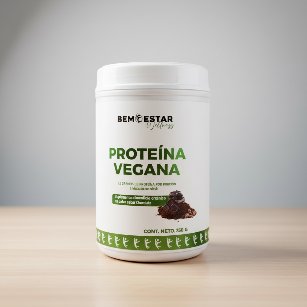 Proteína Vegana de Arroz y Chícharo Sabor Chocolate Bemestar Wellness 750 g