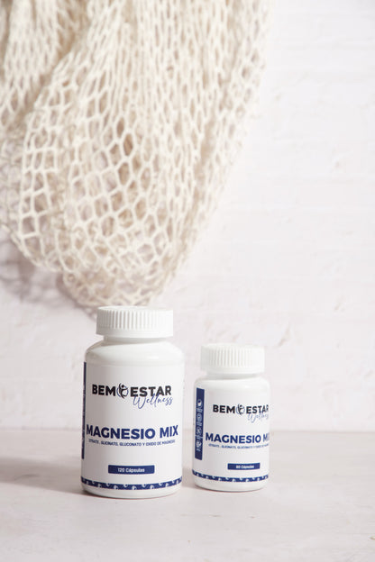 Magnesio Mix 4 Fuentes con Glicinato, Citrato, Gluconato y Oxido de Magnesio
